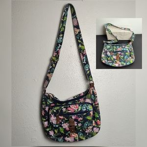 Canva Shoulder Bags Purse Navy Floral Casual Everyday